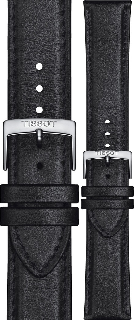 TISSOT Official 20-18mm Black Leather Strap T600047946 - 1