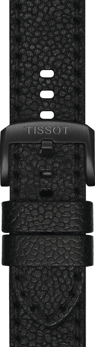 TISSOT Official 22mm Black Leather Strap Black Hardware T600048779 - 