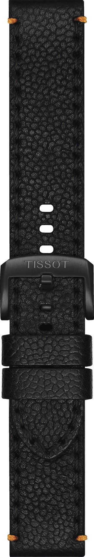 TISSOT Official 22mm Black Leather Strap Black Hardware T600048779 - 3