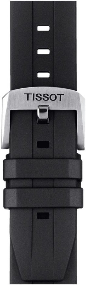 TISSOT Seastar 22mm Black Silicone Strap Silver Hardware T603042599 - 2