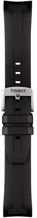 TISSOT Seastar 22mm Black Silicone Strap Silver Hardware T603042599 - 3