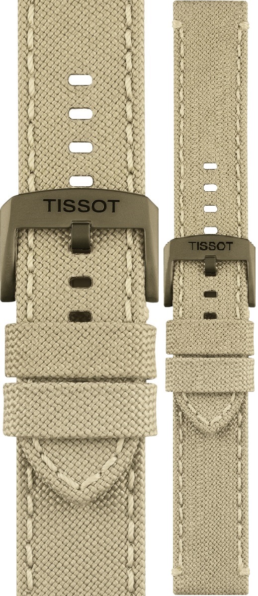 TISSOT Official 22mm Official Beige Fabric Strap T604043385 - 1