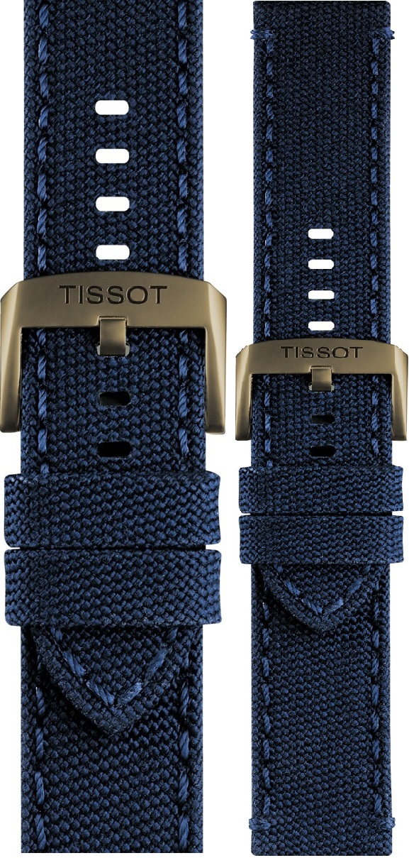 TISSOT Official 22mm Official Beige Fabric Strap with Bronze Buckle T604043389 - 