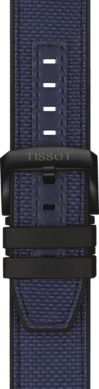 TISSOT Official Seastar 2000 22mm Official Blue Textile Strap Black Hardware T604047052 - 