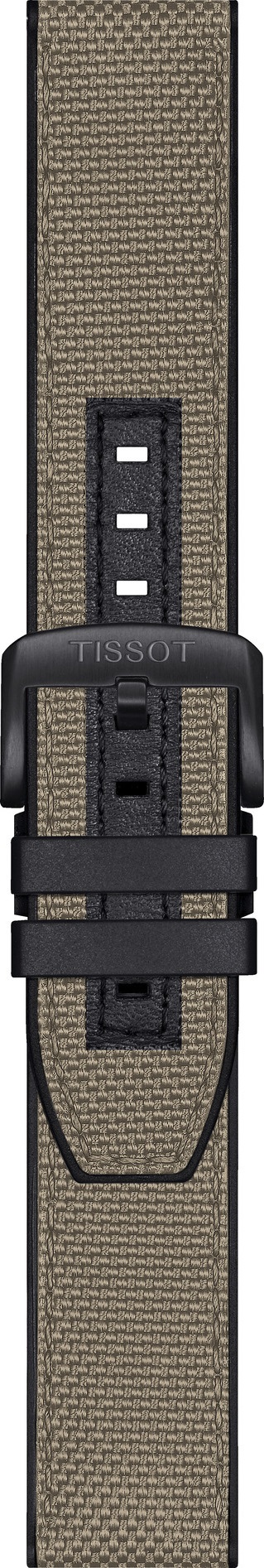 TISSOT Official 22mm Official Beige Textile Strap Black Hardware T604047165 - 3