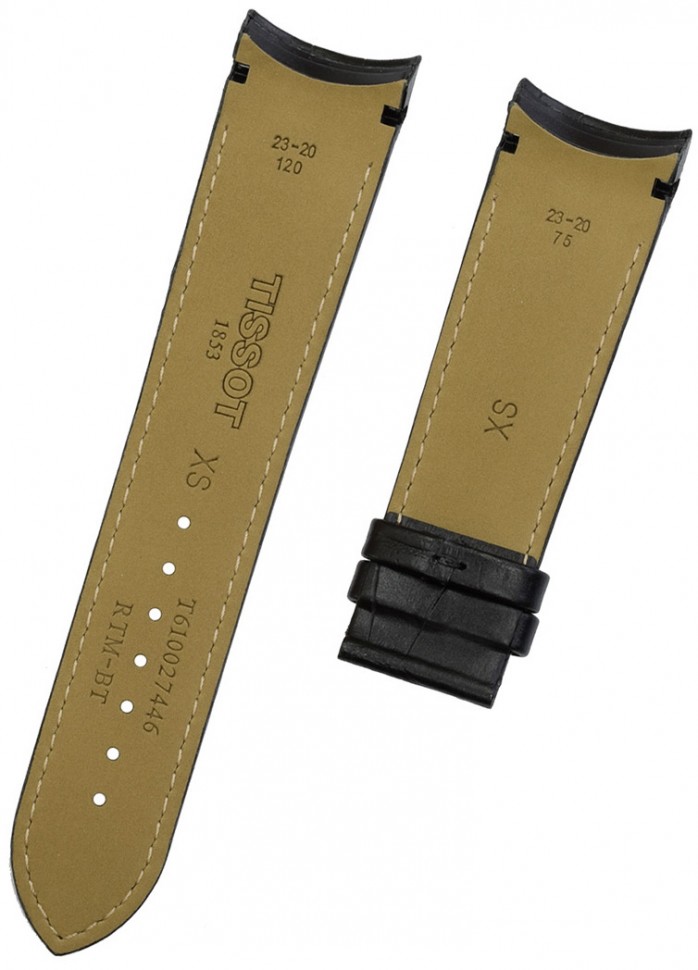 TISSOT Official Couturier 23mm Black Leather Strap Without Buckle T610027446 - 