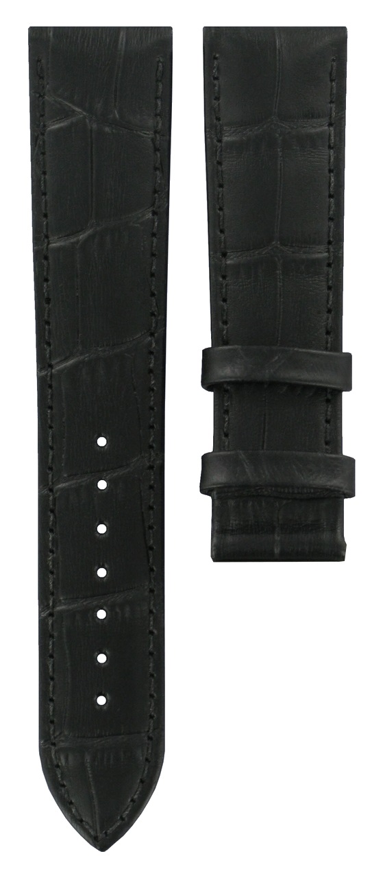 TISSOT Official Tradition 20-18mm XL Black Leather Strap Without Buckle T610031945 - 