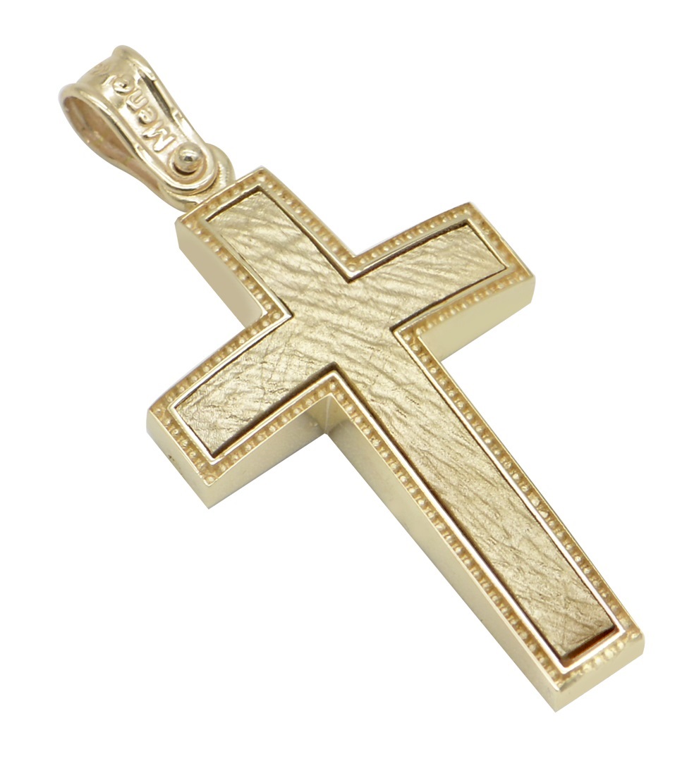 ΣΤΑΥΡΟΣ Ανδρικός SENZIO Collection K14 από Κίτρινο Χρυσό T651Y.K14 - 