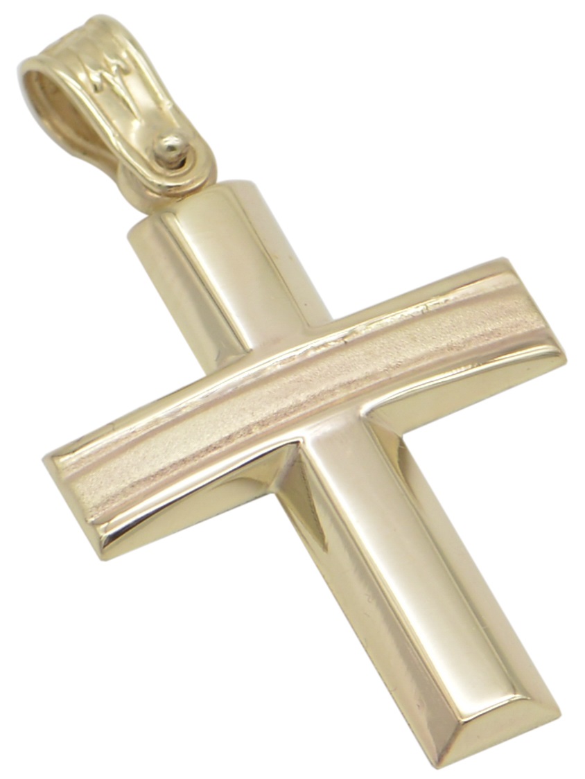 ΣΤΑΥΡΟΣ Ανδρικός SENZIO Collection K14 από Κίτρινο Χρυσό T700Y.K14 - 