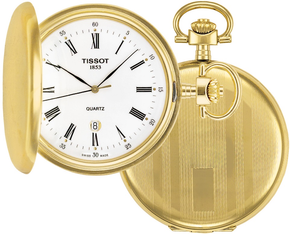 TISSOT Savonnette Three Hands 48.5mm Gold Stainless Steel Case T83.4.553.13 - 