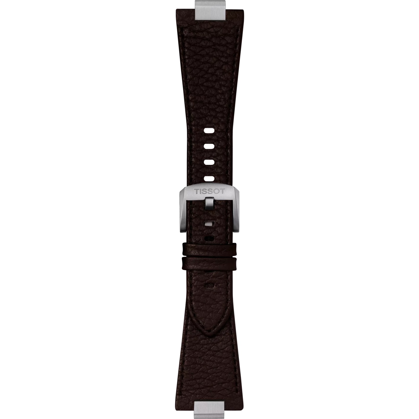 TISSOT Official PRX 40 Brown Leather Strap Silver Hardware T852049164 - 