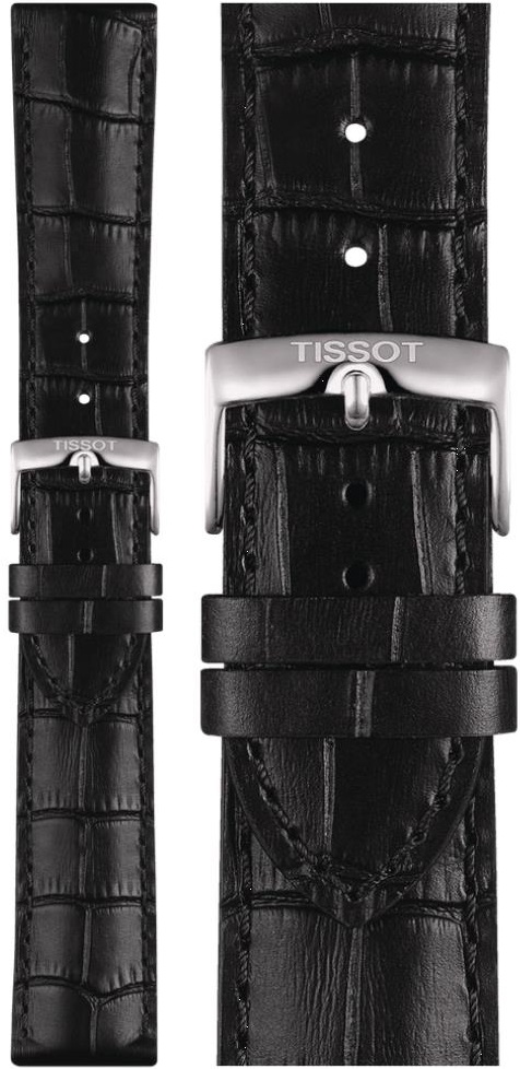 TISSOT Official 22-20mm Black Leather Strap T852041653 - 