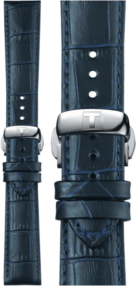 TISSOT Official 21-18mm Blue Leather Strap T852041857 - 