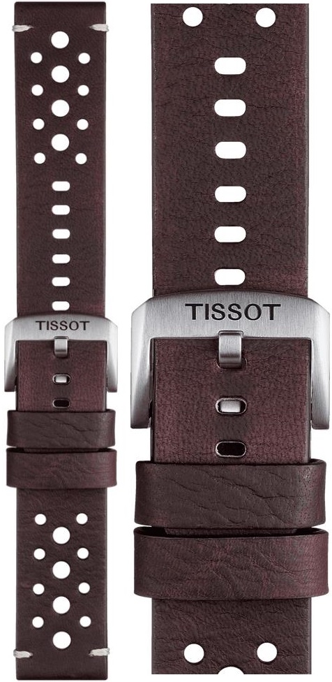 TISSOT Official 22mm Brown Leather Strap T852046777 - 