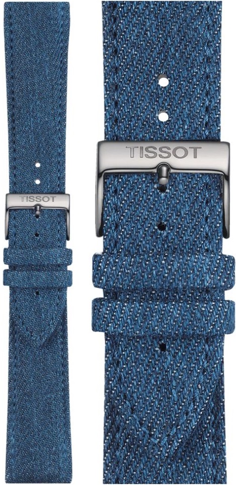 TISSOT Official 22-19mm Official Blue Textile Strap T852046781 - 