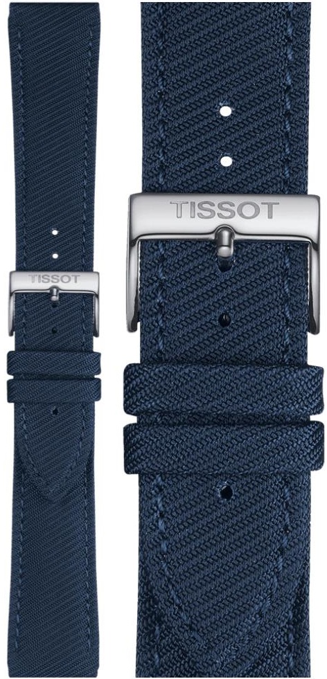 TISSOT Official 22-19mm Official Blue Textile Strap T852046783 - 