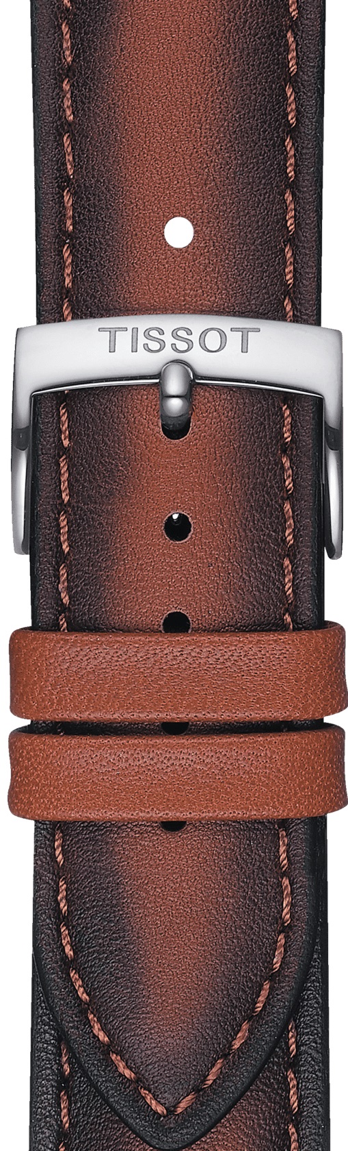 TISSOT Official 20-18mm Brown Leather Strap T852046842 - 