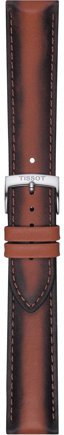 TISSOT Official 20-18mm Brown Leather Strap T852046842 - 3