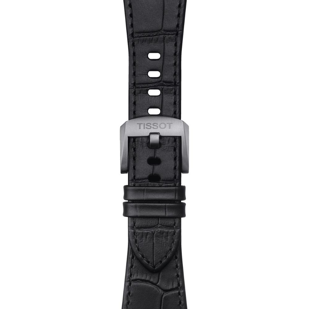 TISSOT Official PRX 40 Black Leather Strap Silver Hardware T852047562 - 