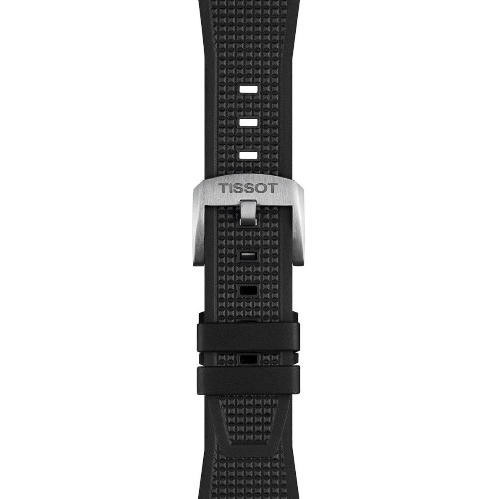 TISSOT Official PRX 40 Black Rubber Strap Silver Hardware  T603048462 - 