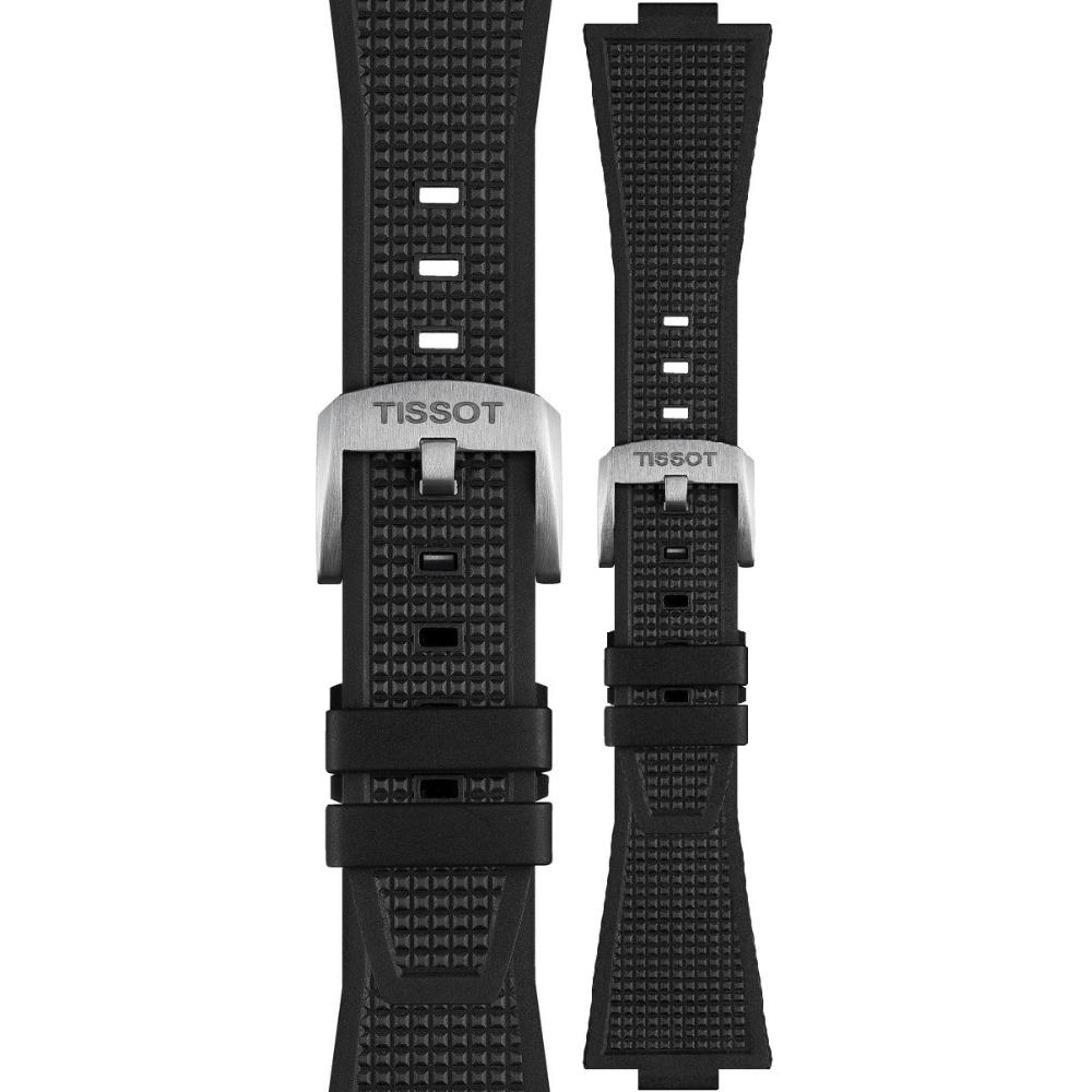 TISSOT Official PRX 40 Black Rubber Strap Silver Hardware  T603048462 - 