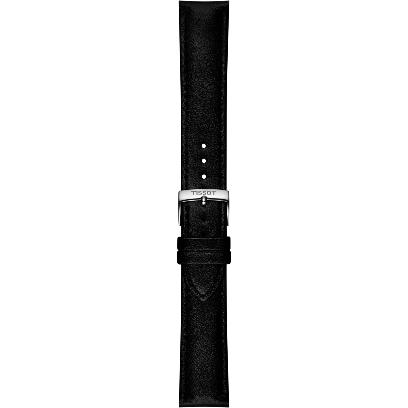 TISSOT Official 20-18mm Black Synthetic Vegan Strap Silver Hardware T852050321 - 3