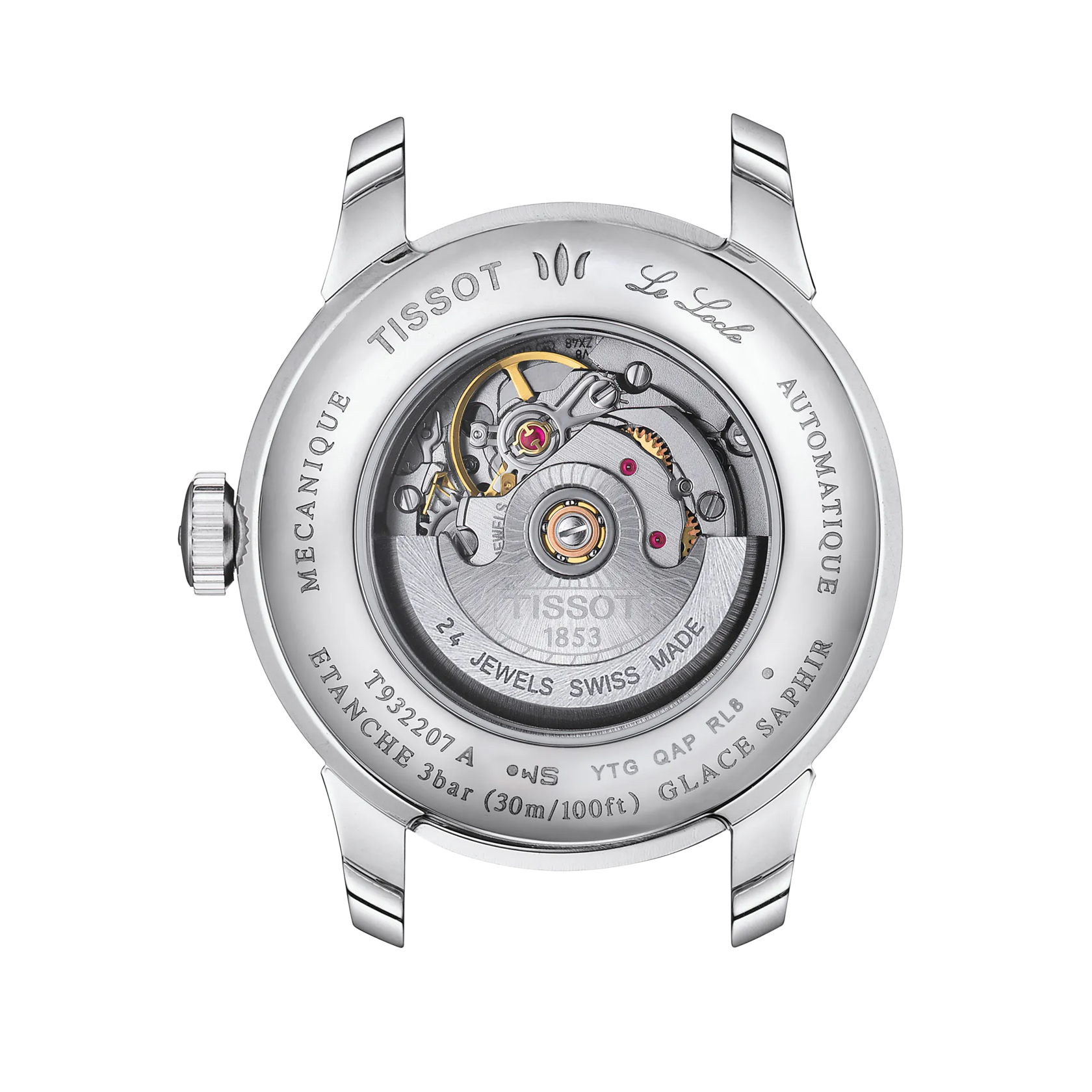 TISSOT Le Locle Automatic Lady's Silver Dial with Diamonds 29mm Rose Gold 18K Bezel Stainless Steel Bracelet T932.207.41.036.00 - 3