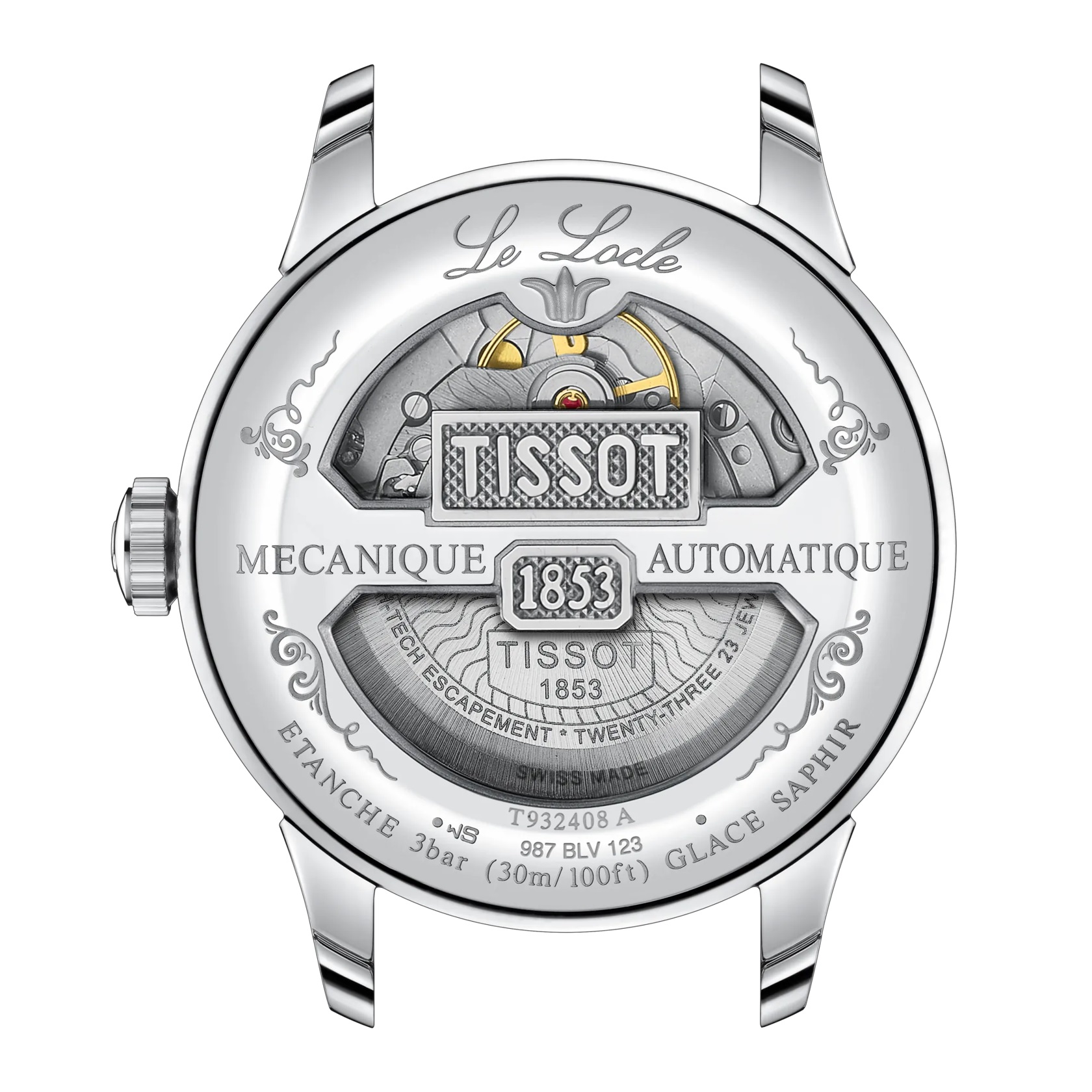 TISSOT Le Locle COSC Powermatic 80 Silver Dial 39.3mm Rose Gold 18K Bezel Stainless Steel Bracelet T932.408.41.033.00 - 3
