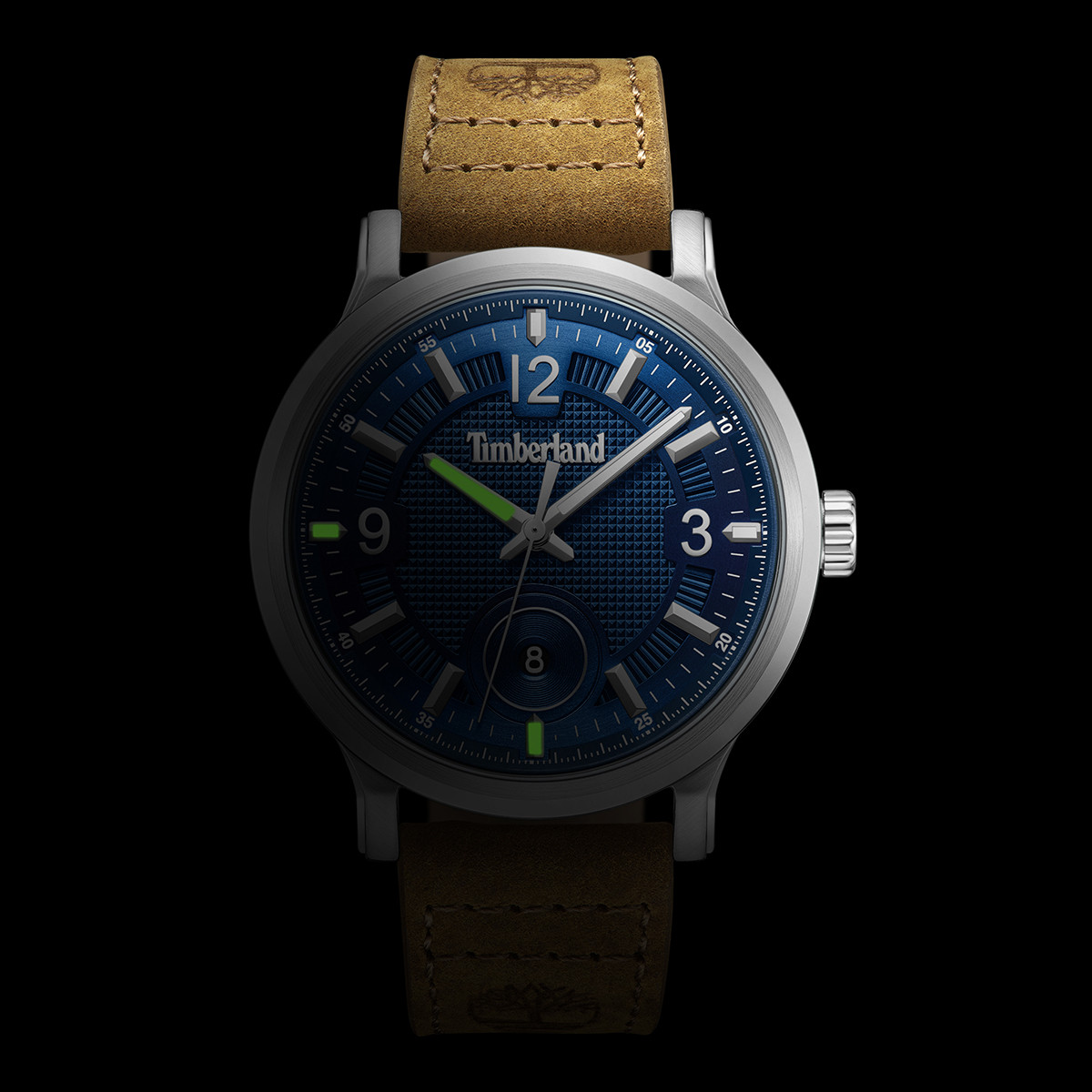 TIMBERLAND Driscoll Blue Dial 46mm Black Stainless Steel Brown Leather Strap TDWGB0055903 - 5