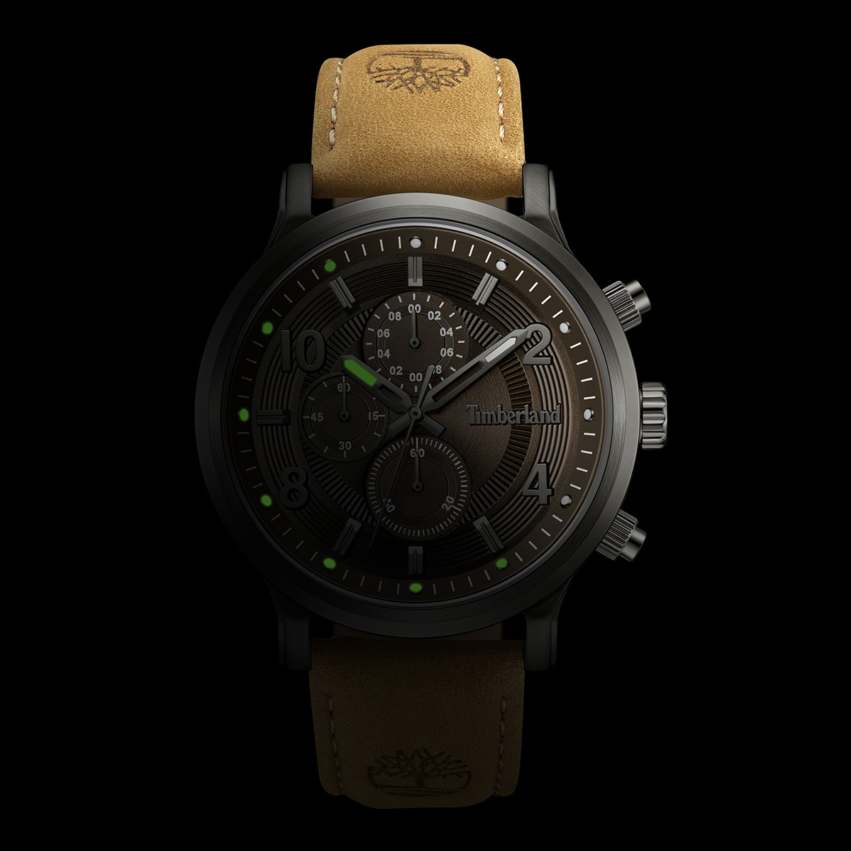 TIMBERLAND Driscoll Chronograph Brown Dial 46mm Anthracite Stainless Steel Brown Leather Strap TDWGF0055703 - 5