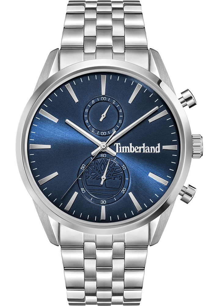 TIMBERLAND Sheepscot Chronograph Blue Dial 43mm Silver Stainless Steel Bracelet TDWGI0068701 - 