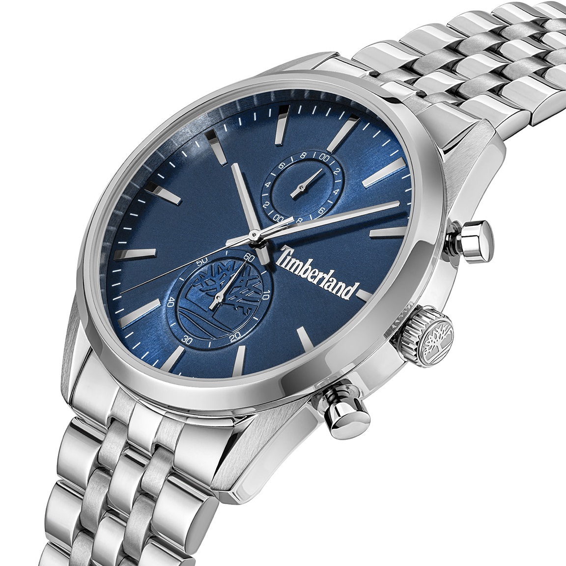 TIMBERLAND Sheepscot Chronograph Blue Dial 43mm Silver Stainless Steel Bracelet TDWGI0068701 - 