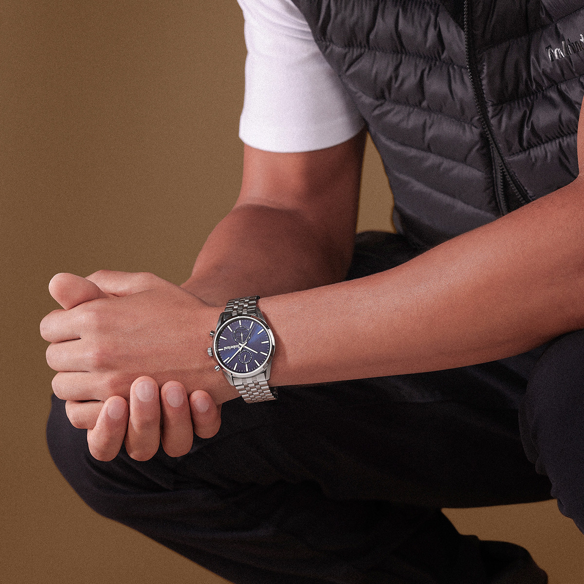 TIMBERLAND Sheepscot Chronograph Blue Dial 43mm Silver Stainless Steel Bracelet TDWGI0068701 - 4