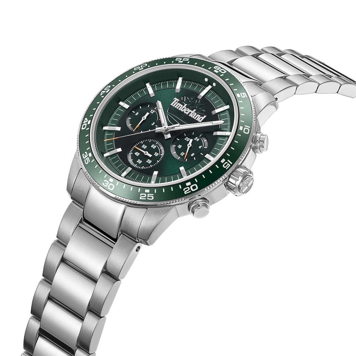 TIMBERLAND Parkman Multifunction Green 44mm Silver Stainless Steel Bracelet TDWGK0041301 - 3
