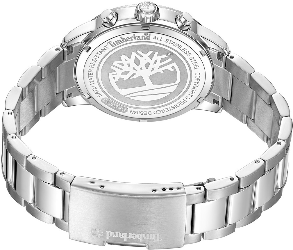 TIMBERLAND Parkman Multifunction Green 44mm Silver Stainless Steel Bracelet TDWGK0041301 - 4