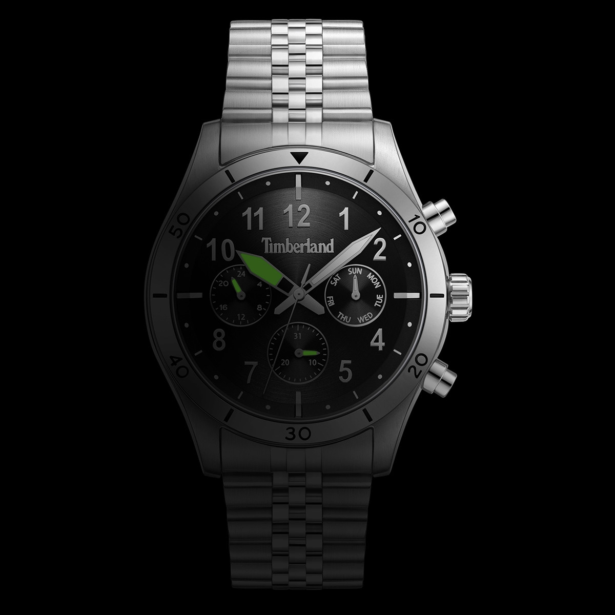 TIMBERLAND Ashmont Multifunction Black Dial 44mm Silver Stainless Steel Bracelet TDWGK0054703 - 5