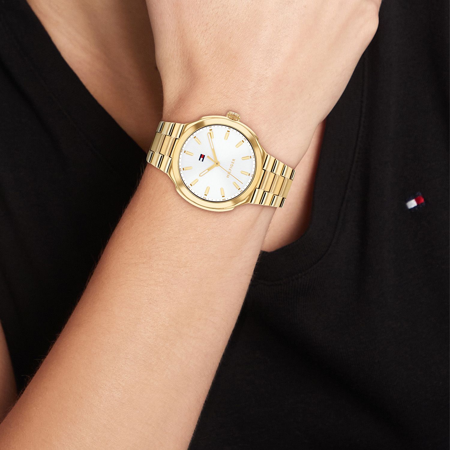 TOMMY HILFIGER Georgia Whte Dial 36mm Gold Stainless Steel Bracelet 1782819 - 