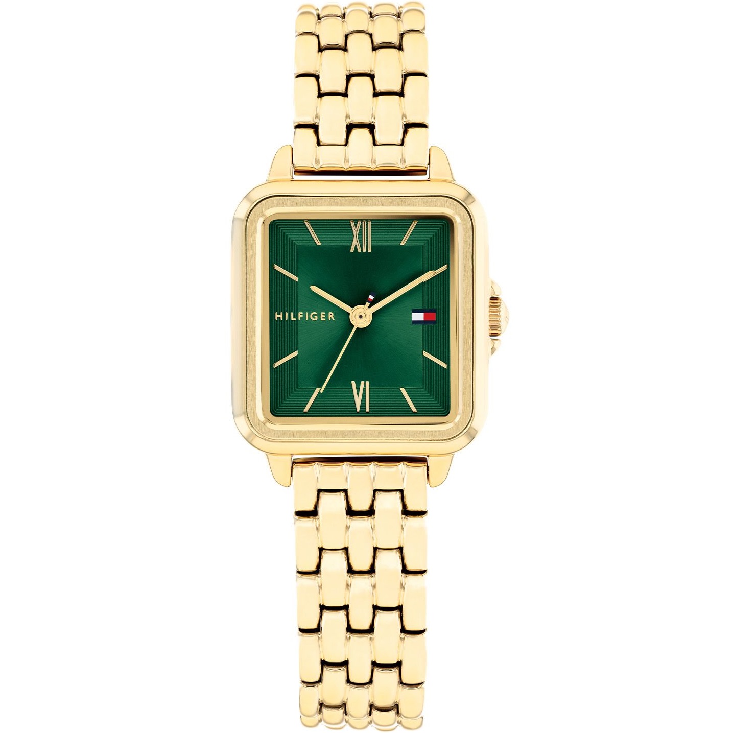 TOMMY HILFIGER Mia Green Dial 22.5 x 24mm Gold Stainless Steel Bracelet 1782858 - 