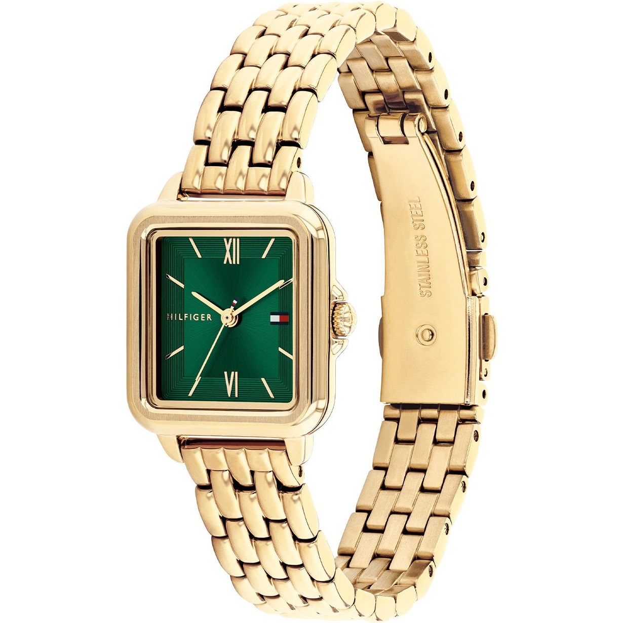 TOMMY HILFIGER Mia Green Dial 22.5 x 24mm Gold Stainless Steel Bracelet 1782858 - 3
