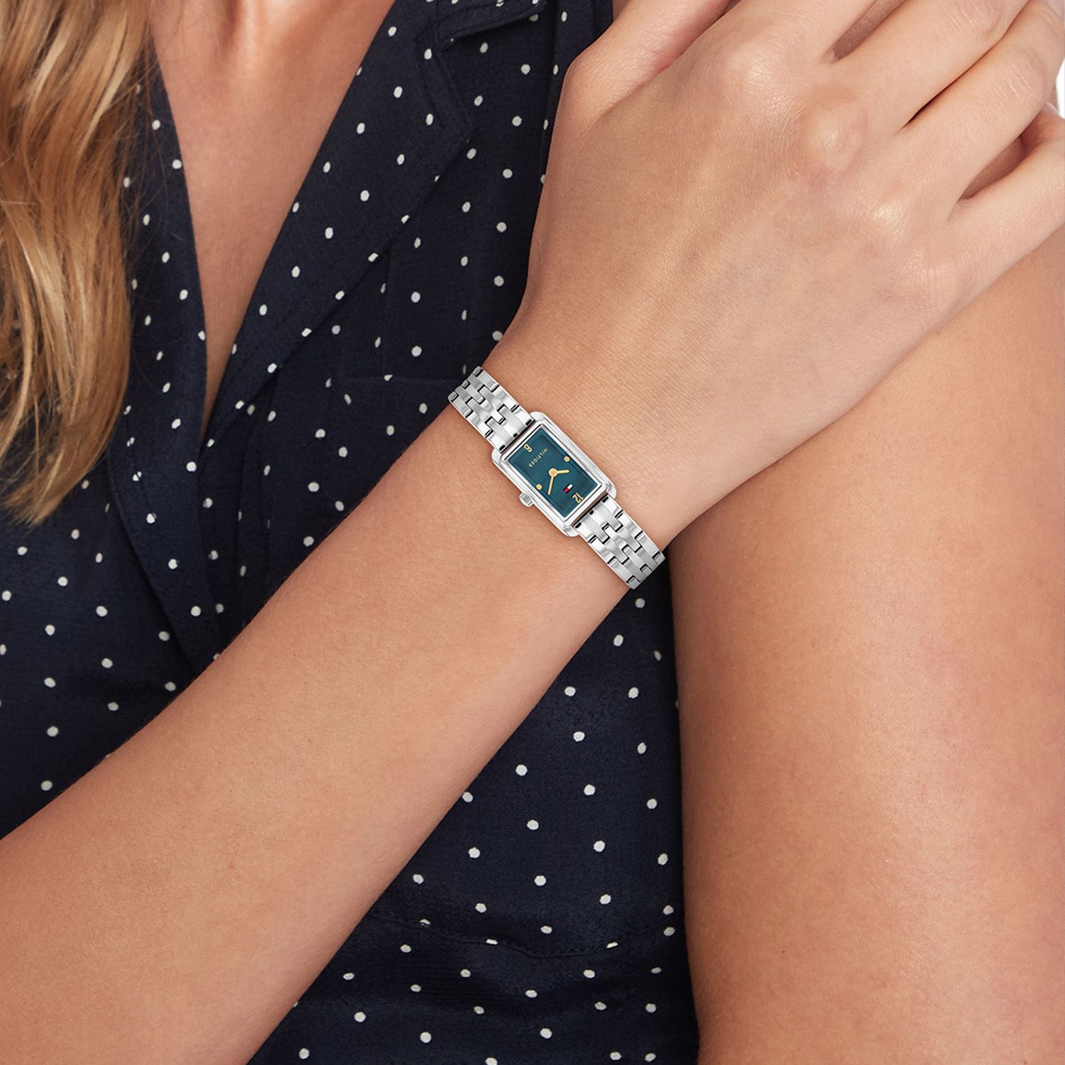 TOMMY HILFIGER Madison Blue Dial 16mm Silver Stainless Steel Bracelet 1782862 - 