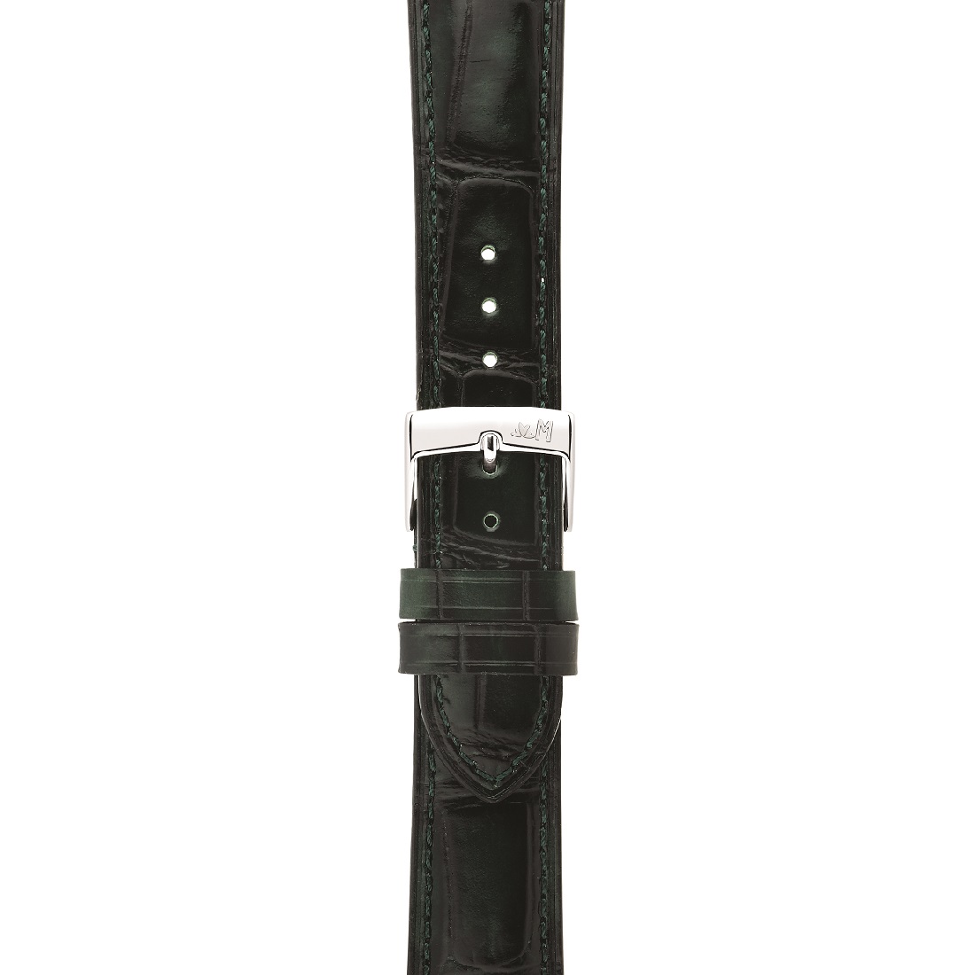 MORELLATO Tiepolo Hand Made Watch Strap 22-18mm Green Leather Silver Hardware A01X5534D40071CR22 - 