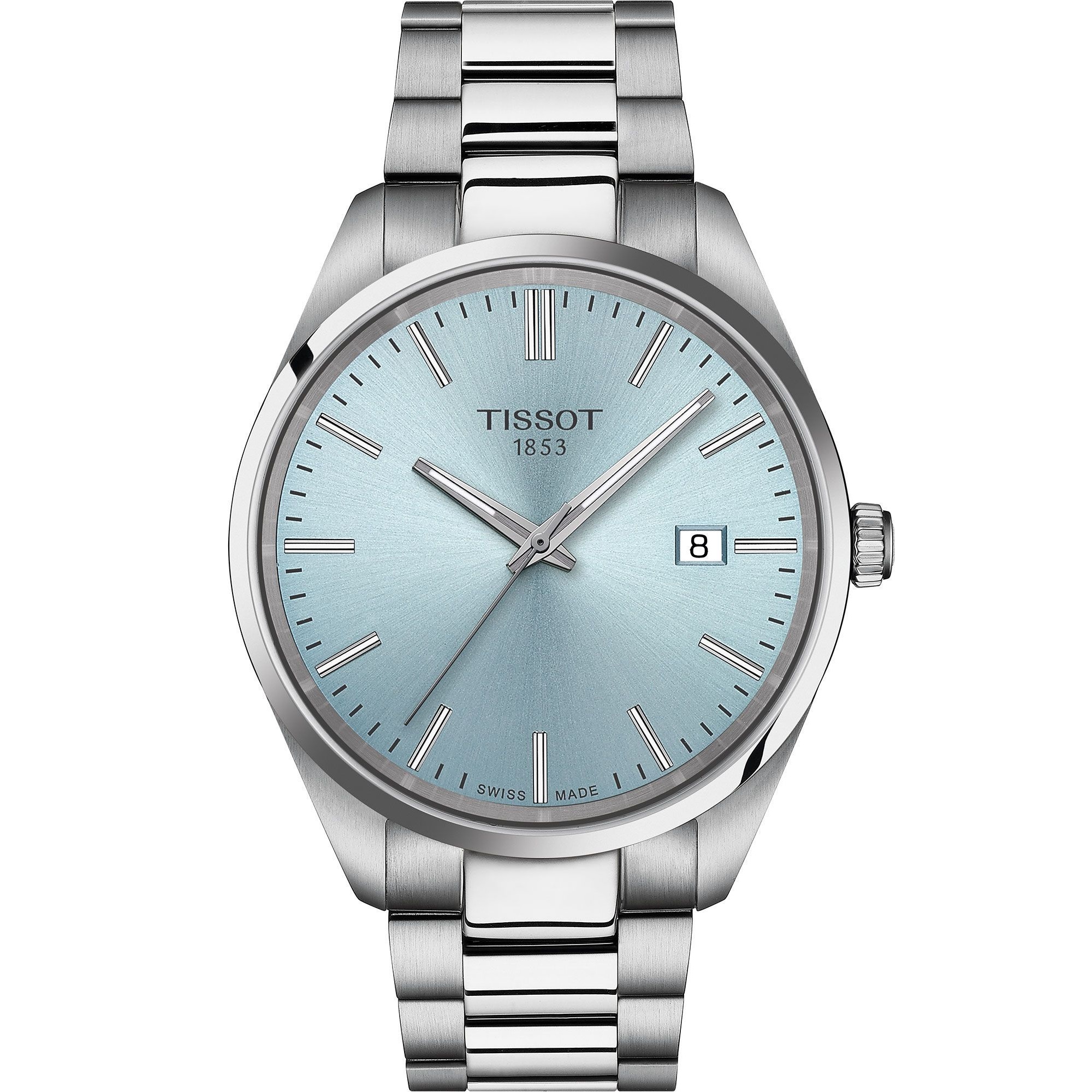 TISSOT PR 100 Ice Blue Dial 40mm Silver Stainless Steel Bracelet T150.410.11.351.00 - 