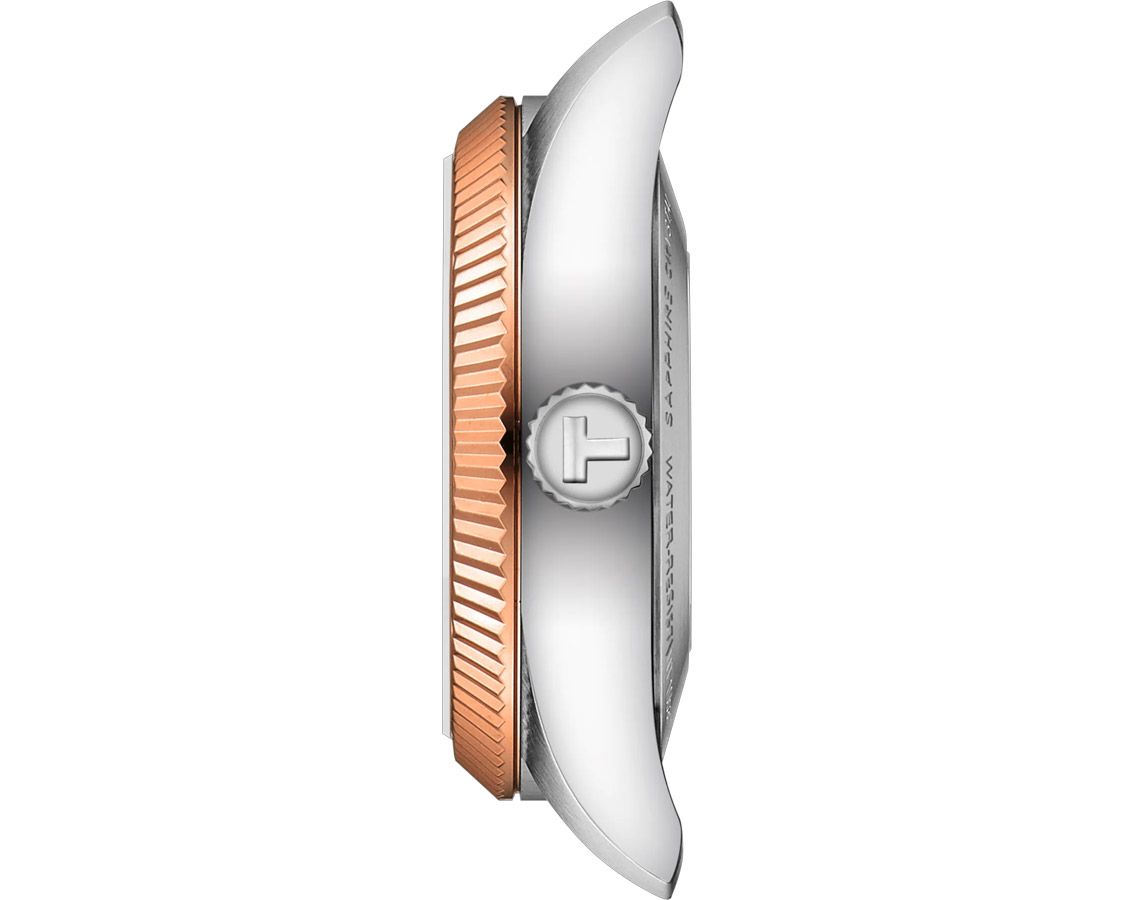 TISSOT Ballade Powermatic 48 COSC Silver Dial 30mm Two Tone Rose Gold Stainless Steel Bracelet T156.208.22.033.00 - 3