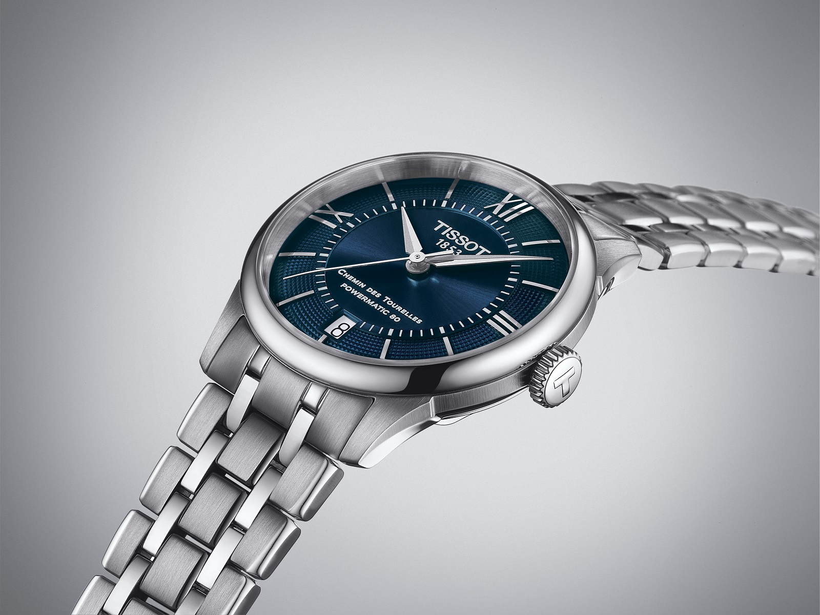 TISSOT Chemin Des Tourelles Powermatic 80 Lady 34mm Silver Stainless Steel Bracelet T139.207.11.048.00 - 4