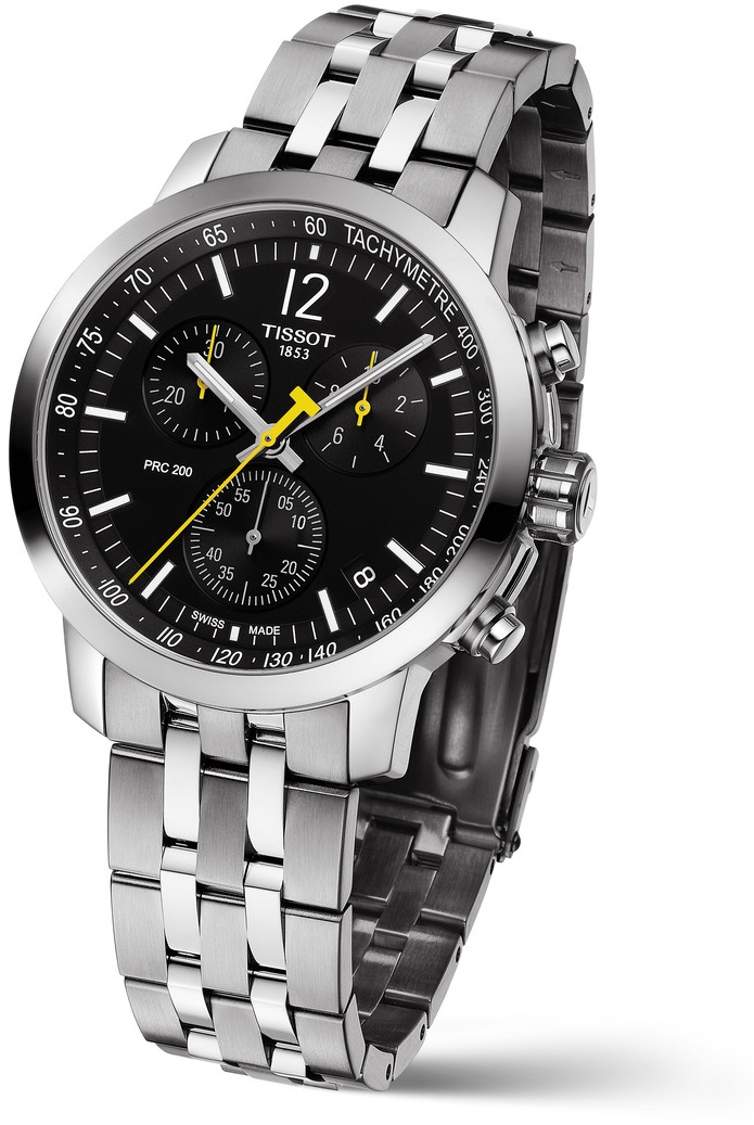 TISSOT PRC 200 Chronograph Black Dial 42mm Silver Stainless Steel Bracelet T114.417.11.057.00 - 3