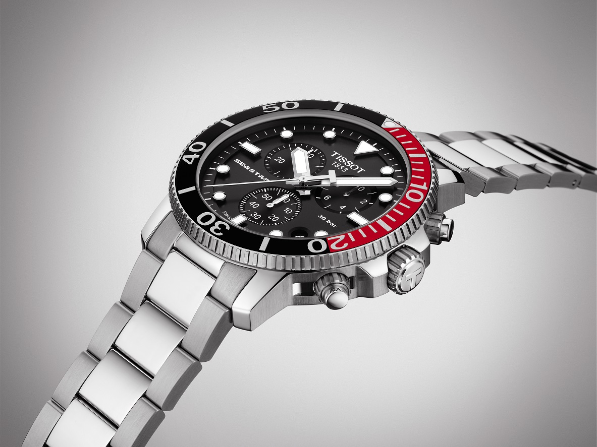 TISSOT Seastar 1000 Chronograph Black Dial 45.5mm Silver Stainless Steel Bracelet T120.417.11.051.01 - 4