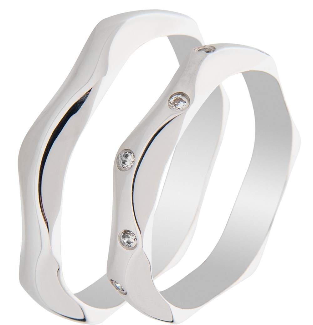 MASCHIO FEMMINA Famous In Love Collection Βέρες Λευκό  Χρυσό TMF-103 - Λεύκο Χρυσό