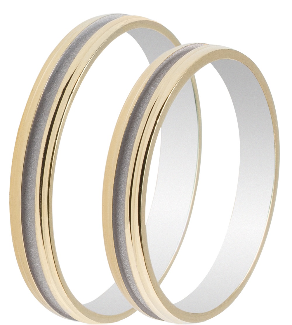 MASCHIO FEMMINA Celebrity Plus Collection Βέρες Κίτρινο και Λευκό Χρυσό TMF-21 - Κίτρινο & Λευκό Χρυσό