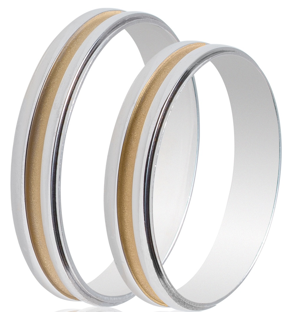 MASCHIO FEMMINA Celebrity Plus Collection Βέρες Λευκό και Κίτρινο Χρυσό TMF-23 - Κίτρινο & Λευκό Χρυσό