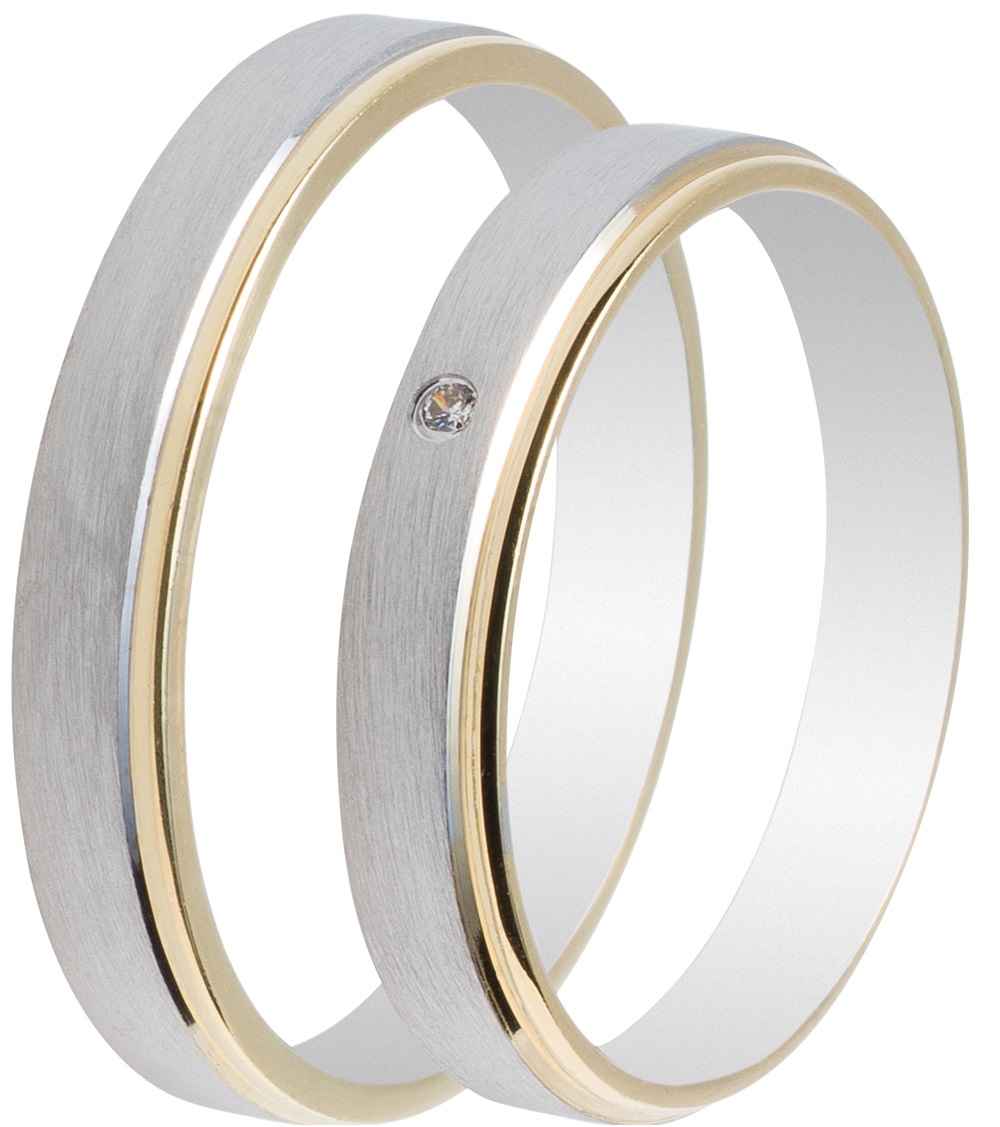 MASCHIO FEMMINA Celebrity Plus Collection Βέρες Λευκό και Κίτρινο Χρυσό TMF-30